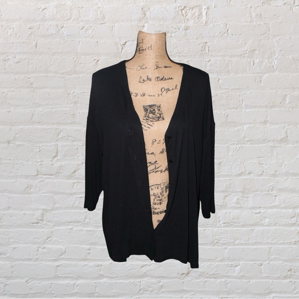 J. Jill Wearever Black Cardigan - Picture 6 of 6